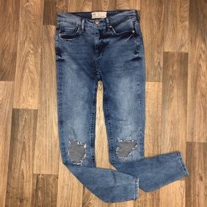 Free People Busted Knee Skinny Jeans